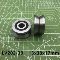 Kampagne V Groove Guide Rullelejer Lv202-38 Zz V-38 Rv202/15.38-10 15*38*17 (præcision Double Row Balls) Abec-5