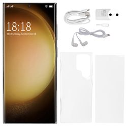 S23 Ultra 6,8 tuuman HD-lukitsematon puhelin, kynä, kaksi SIM-korttia, 8 Gt + 256 Gt, Android 13, musta, EU-pistoke