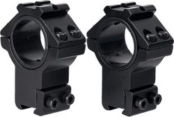 Høyprofilerte 1-tommers kikkertromsringer - 30 mm / 25,4 mm adapter Picatinny-skinne (11 mm)