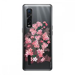 Crazy Kase Hull For Oppo Find X2 Pro i Silikone Soft 1 Mm, Cherry Blossoms