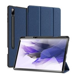 Gangxun Sag til Samsung Galaxy Tab S8 Plus / Tab S7 Fe Cover Ultra Thin Smart Lædertaske med blyantholder &Auto Wake Up /sleep - Blå