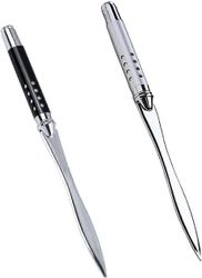 Ersam 2-pakkaus metallinen kirjeenavaaja, toimistokirjeen avaaja, ergonominen kahva, kevyt ja helppokäyttöinen