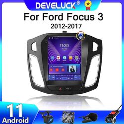 2 Din Android 11 bilradio for Tesla-stil for Ford Focus 3 Mk 3 2011 - 2019 Multimedia videospiller GPS stereo Carplay Auto DVD S4 Carplay gave