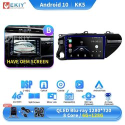 Aintier 8g 128g Android 10 bil multimedieradioafspiller til Toyota Hilux An120 2015 2016 - 2018 GPS Stereo DSP Carplay Auto 2din KK5 6G 128G B