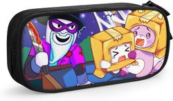 Kerota Foxy boxy penaali, suurikapasiteettinen kynälaukku kaksoisvetoketjulla Blue-Lankybox Foxy Boxy2-Black SAOE010592 VÄRI One Size