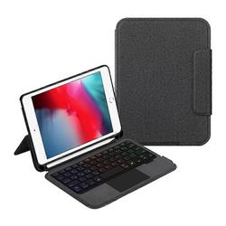 IPad mini 4/mini (2019) 7,9 tuuman nahkakotelo + kosketuslevyn Bluetooth-näppäimistö taustavalaistulla