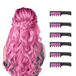 AIR Ny Hair Chalk Comb Midlertidig Bright Hair Color Dye for Piger Kids Alder 4-10 (Pink)