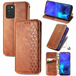 Kompatibel med Infinix Note 10 Pro Flip Case Etui Vintage Wallet Flip Cover med magnetisk lukning Coque - Blå brun
