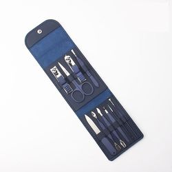 Zhuopai Blue Nail Enhancement Tool Set, rustfrit stål negleklipper sæt, hjem manicure klippere 10 sæt 10 sets