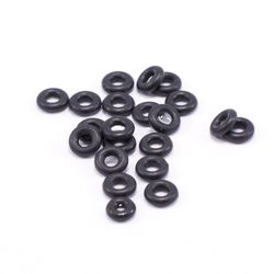 BodyJewelryOnine O-ring pakke af 20 sorte gummi perfekt til tunneler stik konus holder 14g (1.6 mm)