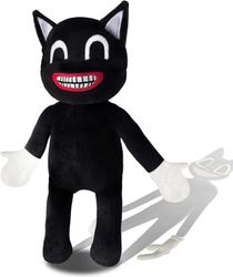 Baicccf Black Cartoon Cat Pehmo täytetty lelu, pehmeä ja syleile eläinkissan pehmoleluja, lasten pehmo nukke, lasten syntymäpäivälahjat
