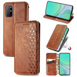 Kompatibel med Oneplus 8t Flip Case Etui Vintage Wallet Flip Cover med magnetisk lukning Coque - Blå brun
