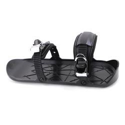 Mini Ski Skøyter - Kort Skiboard Snowblades, passer enhver sko eller støvel, glassfiber forsterket materiale Svart 1PCS