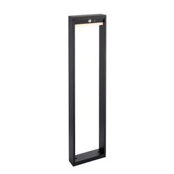 Endon Collection Lighting Dannah Moderne Solar Powered LED Box Formet Høj Pullert Lampe Tekstureret Sort, PIR Motion &Day Night Sensorer, Varm Hvid...