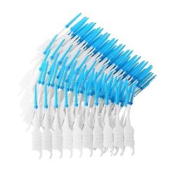 200pcs Tandtråd Interdental Brush Tænder Stick Tandstikker Soft Silikone Double