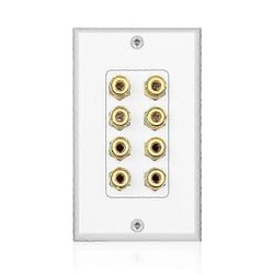 8 viestiä Kaiutin Seinälevy Kotiteatteri Seinälevy Äänipaneeli 4 kaiuttimelle Valkokulta