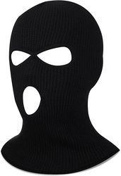 Xqday Ski Mask Vinter Balaclava Ski Mask Varm fuld ansigtsski maske termiske mænd Ski Mask 3-hullers strik ansigtsmaske til udendørs sport