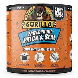 Gorilla vedenpitävä paikkaus- ja tiivistysteippi musta 100 mm x 3 m Yksivärinen One Size