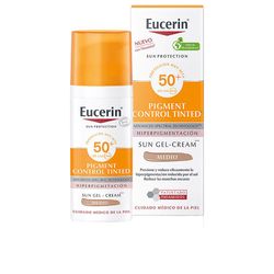 Eucerin solbeskyttelse væske farve pigment spf50+ medium 50 ml unisex