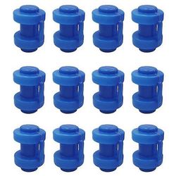 12 kpl trampoliinin suojakorkkeja 25 mm, trampoliinin päätykorkit turvaverkon kiinnittämiseen verkkotankoihin T