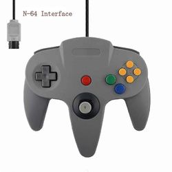 2 kpl Classic langallinen N64-ohjain Retro-pelit 64-bittinen peliohjaimen joystickin vaihto 02 1kpl