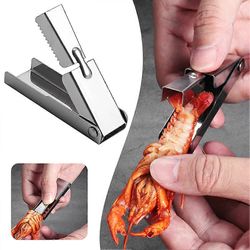 Rapujen kuorintatyökalu, rapujen hännän poistotyökalu, kannettava ruostumattomasta teräksestä valmistettu rapujen Sheller Tools, helposti kuorittav...