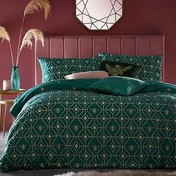 Furn Bee Deco Geometric Duvet -kansisetti Ranskan sininen King