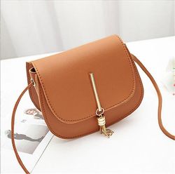 Jasoup Crossbody vesker kvinnelige skuldervesker dusk klaff veske liten oransje