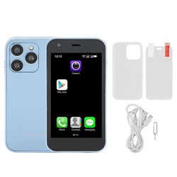 XS15 Mini sininen älypuhelin 3 tuumaa WiFi 2 Gt 16 Gt 3D-lasi ohut HD-kamera Dual SIM -älypuhelin