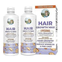 2025 UUSI Mary Ruths Womens Hair Growth MAX Lipsomaali Lustrivalla (15.22 fl oz.) 2bottles