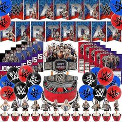 WWE-juhlakoristelu paini viihde roikkuva lippu banneri lisää ilmapallo kutsukortti paini syntymäpäiväpuku lomakoristeet