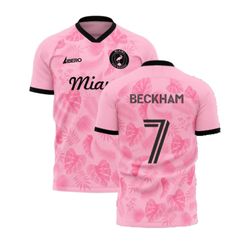 Libero Sportswear Miami 2023-2024 Hjem Concept Kit (Libero) (Beckham 7) Pink Medium 38-40 inch Chest (96-104cm)