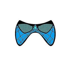 Blå Spiderman Print Led lysende blinkende ansigtsmaske