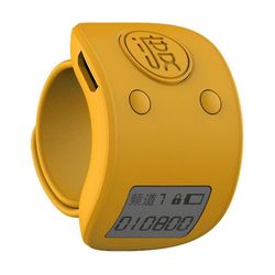 Mini Digital LCD elektronisk finger ring hånd tally Counter 9 cifret bøn genopladelige tællere Clicker Drop Shipping Gul