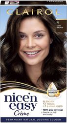 Clairol Nice n Easy Creme pysyvä hiusväri - 4 tummanruskeaa Tummanruskea 1