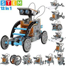 Elsavct 12-i-1 Utdanning Diy Solar Robot Leker Bygge vitenskapssett For Barn Alder 8 9 10 11 12 År Gamle Gutter Gaver Stem Robot