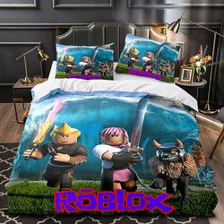 Børn Voksen Hjem Tekstiler 3d Sengetøj Quilt Cover Pudebetræk Roblox Style-14 140*200two-piece