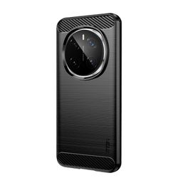 Honor Magic7 Pro 5G MOFI lempeys -sarjan harjattu tekstuuri hiilikuitu pehmeä TPU-kotelo - musta Monivärinen Black
