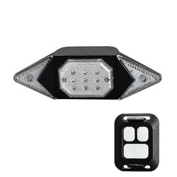 Suren Cykelbaglygter, trådløs kontrol fast / flash 39 led 100 lumen Ipx4 vandtæt blinkende usb genopladelig