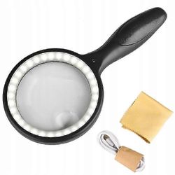 Iso suurennuslasi 110mm ladattava 1200mah 30x suurennus 33led