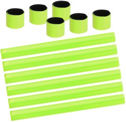 Xqday Reflektor strips, 12 stk reflekterende Snap Band, meget reflekterende bærbare håndled / ankel Bands, Snap Sikkerhed Armbind til cykling, Løb,...