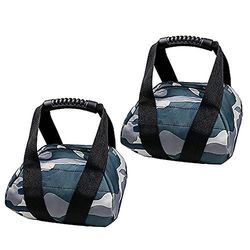 Boeyaa Fitness håndvægte, kraftige styrke sandsække Bærbare bløde sandsække Kettlebells Blå 2 PACK