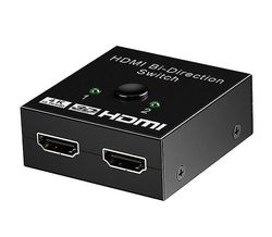 Coosilo Hdmi Switcher, to indgange og en udgang, understøtter 4k tovejs delt skærm