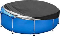 schwimmbadabdeckung, 244 cm runde poolabdeckung, oberirdische schwimmbad-winterabdeckung, faltbare wasserdichte und staubdichte schwimmbadabdecku