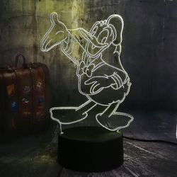 Anders And Usb 3d Anime Night Light Atmosfære Led Bordlampe
