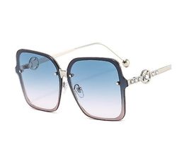 Langytx 2022 Nye kvinders solbriller Firkantet metal med diamanter Briller Personlighed Big Frame Gorgeous Fashion Ins Street Mænds solbriller DFM6...