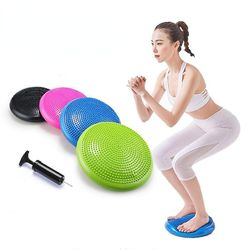 Yoga Balance Pude Luftpude Sports- og Fitnessprodukter Fysisk Massage Talje Twist Pad Fodmassage Bold Ankelmotionsudøver Blå