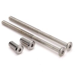 10stk M6 Møbler Fælles Connector Bolt &; Cap Nut Kit Brug til barneseng krybbe bolte Hex Drive Socket Cap Bolte - Hex Socket Skruehoved (80mm)