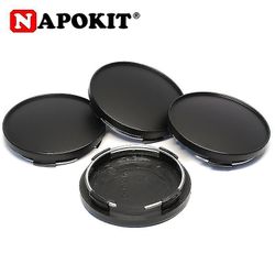 4pcs/lot 68mm Fit 65mm Logo Black Plastic Car Wheel Center Hubcaps Covers Set Car Wheel Rim Hub Caps Car Styling Accessories