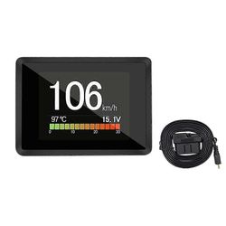 Autolle A203 OBD2 Ajotietokone Auto Digitaalinen tietokone Laukaisunäyttö Nopeus Polttoaineenkulutusmittari musta